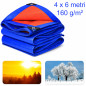Prelata impermeabila cu inele, 160g/mp, tratata UV, 4x6m, polipropilena, portocaliu, albastru Prelata impermeabila cu inele, 160g/mp, tratata UV, 4x6m, polipropilena, portocaliu, albastru