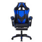 Scaun gaming, ergonomic, inaltime reglabila 122-130 cm, suport retractabil picioare, albastru, negru Scaun gaming, ergonomic, inaltime reglabila 122-130 cm, suport retractabil picioare, albastru, negru