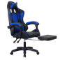 Scaun gaming, ergonomic, inaltime reglabila 122-130 cm, suport retractabil picioare, albastru, negru Scaun gaming, ergonomic, inaltime reglabila 122-130 cm, suport retractabil picioare, albastru, negru