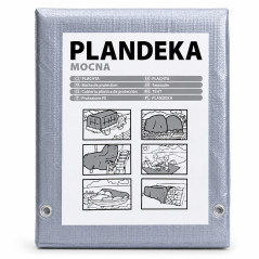 Prelata ranforsata de inalta rezistenta, 6x12 m, inele metalice, 110 g/mp