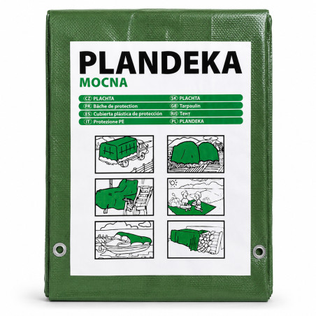Prelata impermeabila 10x10 m, pentru utilaje si materiale, rezistenta la intemperii, 110 g/mp
