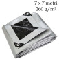 Prelata premium impermeabila 7x7 m, PE 260 g/mp, rezistenta la conditii extreme