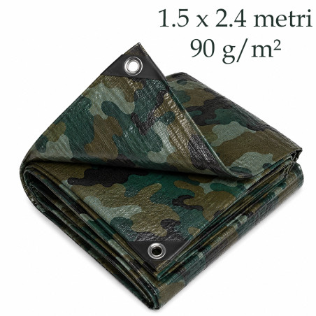 Prelata Army pentru exterior 1.5x2.4 m, 90 g/mp, protectie impotriva conditiilor meteo