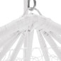 Fotoliu suspendat premium tip cuib, cadru metalic alb, perne Aqua, 103x107x195 cm, maxim 120 kg