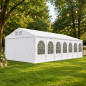 Cort evenimente 6x14x3.7 m, PVC ignifugat, cadru otel galvanizat, 84 mp, alb Cort evenimente 6x14x3.7 m, PVC ignifugat, cadru otel galvanizat, 84 mp, alb