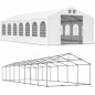 Cort evenimente 6x14x3.7 m, PVC ignifugat, cadru otel galvanizat, 84 mp, alb Cort evenimente 6x14x3.7 m, PVC ignifugat, cadru otel galvanizat, 84 mp, alb