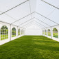 Cort evenimente 6x14x3.7 m, PVC ignifugat, cadru otel galvanizat, 84 mp, alb Cort evenimente 6x14x3.7 m, PVC ignifugat, cadru otel galvanizat, 84 mp, alb