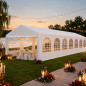 Cort evenimente 6x14x3.7 m, PVC ignifugat, cadru otel galvanizat, 84 mp, alb Cort evenimente 6x14x3.7 m, PVC ignifugat, cadru otel galvanizat, 84 mp, alb