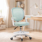 Scaun de birou pentru copii si adolescenti, ergonomic, cu suport pentru picioare, verde menta