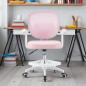 Scaun ergonomic de birou pentru copii si adolescenti, mesh roz, reglabil pe inaltime 78-90 cm, suport picioare Scaun ergonomic de birou pentru copii si adolescenti, mesh roz, reglabil pe inaltime 78-90 cm, suport picioare