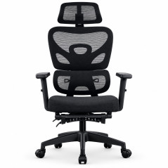 Scaun ergonomic premium pentru birou, tetiera reglabila, suport lombar reglabil, suport picioare