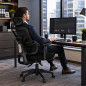 Scaun ergonomic premium pentru birou, tetiera reglabila, suport lombar reglabil, suport picioare Scaun ergonomic premium pentru birou, tetiera reglabila, suport lombar reglabil, suport picioare