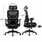 Scaun ergonomic premium pentru birou, tetiera reglabila, suport lombar reglabil, suport picioare Scaun ergonomic premium pentru birou, tetiera reglabila, suport lombar reglabil, suport picioare