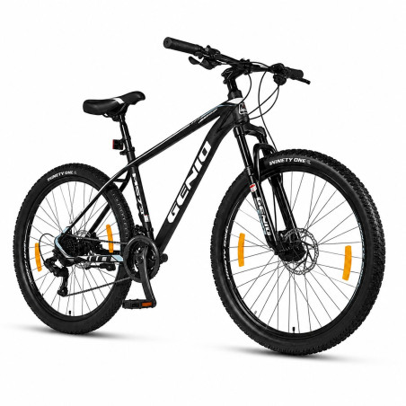 Bicicleta Mountain Bike 27.5 inch, aluminiu, frane hidraulice, 27 viteze, negru, Genio