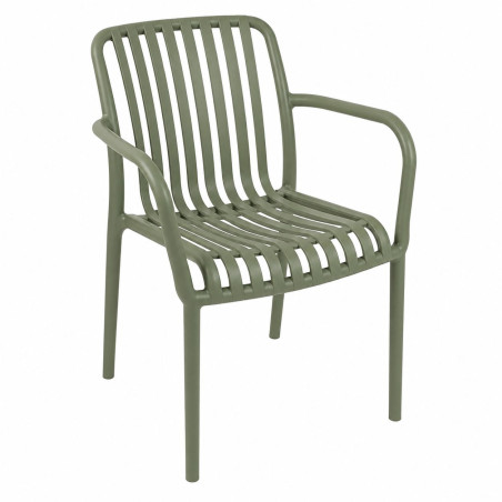 Scaun de gradina stivuibil cu brate, pentru terasa si balcon, 54x58.5x80.5 cm