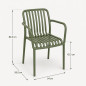 Scaun de gradina stivuibil cu brate, pentru terasa si balcon, 54x58.5x80.5 cm Scaun de gradina stivuibil cu brate, pentru terasa si balcon, 54x58.5x80.5 cm