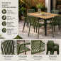 Scaun de gradina stivuibil cu brate, pentru terasa si balcon, 54x58.5x80.5 cm Scaun de gradina stivuibil cu brate, pentru terasa si balcon, 54x58.5x80.5 cm