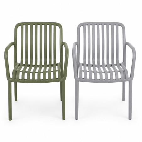 Scaun de gradina stivuibil cu brate, pentru terasa si balcon, 54x58.5x80.5 cm
