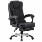 Scaun de birou cu 2 zone de masaj, suport picioare retractabil, spatar inclinabil, piele eco Scaun de birou cu 2 zone de masaj, suport picioare retractabil, spatar inclinabil, piele eco