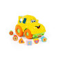 Mașinuță cu cuburi educative Polesie, sortator forme, 6 cuburi cu cifre, 23,5 x 15,2 x 15,8 cm