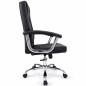 Scaun ergonomic directorial, inaltime reglabila 108-118 cm, sarcina maxima 150 kg, piele ecologica, negru