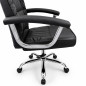 Scaun ergonomic directorial, inaltime reglabila 108-118 cm, sarcina maxima 150 kg, piele ecologica, negru