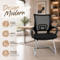 Scaun de birou cu suport lombar, design modern, inaltime 92 cm, maxim 120 kg, negru Scaun de birou cu suport lombar, design modern, inaltime 92 cm, maxim 120 kg, negru
