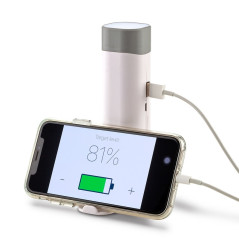 Veioza LED de birou 4 in 1, 3 trepte, suport telefon, lanterna si baterie externa
