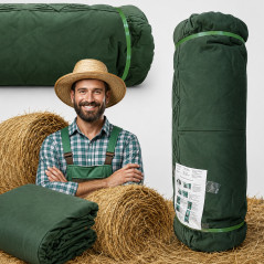 Prelata agricola pentru baloti de fan si paie, 10.4 x 12.5 m, respirabila, protectie UV, 145 g/mp, verde