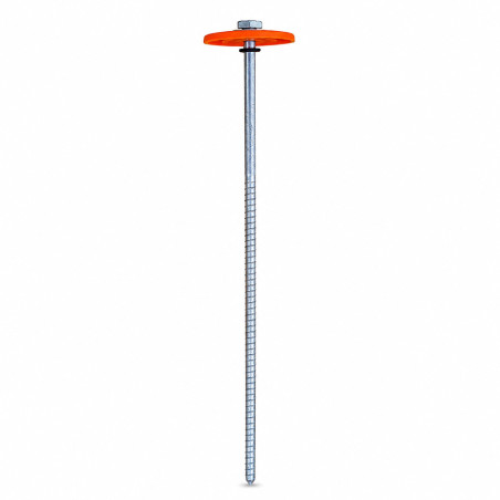 Cui de fixare metalic cu cap plastic, 30 cm, pentru agrotextil, folie, plase si prelate
