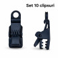 Clipsuri prindere tip crocodil pentru prelate baloti si plase, 8.5 x 3 cm, reutilizabil, set 10 buc Clipsuri prindere tip crocodil pentru prelate baloti si plase, 8.5 x 3 cm, reutilizabil, set 10 buc