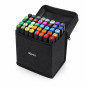 Set 40 markere multicolore cu 2 capete pentru scriere, geanta depozitare inclusa