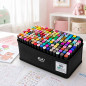 Set 168 markere cu varf dublu, multicolore, geanta de depozitare