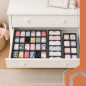 Set 4 organizatoare pentru lenjerie si accesorii, 45 compartimente, pliabile, gri Set 4 organizatoare pentru lenjerie si accesorii, 45 compartimente, pliabile, gri