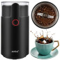 Rasnita electrica pentru cafea, nuci si condimente, 150 W, 50 g, lama inox, capac transparent, neagra Rasnita electrica pentru cafea, nuci si condimente, 150 W, 50 g, lama inox, capac transparent, neagra