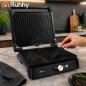 Gratar electric 2 in 1, 2000 W, pentru panini si carne, deschidere 180°, placi antiaderente si temperatura reglabila