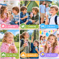 Set 2 statii Walkie Talkie Video pentru copii, camera si display LCD, acumulator reincarcabil, USB-C, Roz/Albastru Set 2 statii Walkie Talkie Video pentru copii, camera si display LCD, acumulator reincarcabil, USB-C, Roz/Albastru