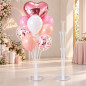 Stand aranjament 7 baloane, inaltime 70 cm, transparent Stand aranjament 7 baloane, inaltime 70 cm, transparent