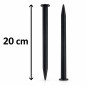 Pin pentru fixare separator gazon, lungime 20 cm, plastic, negru