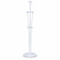 Standuri aranjament baloane, 7 tije fiecare, inaltime 70 cm, ABS transparent, set 5 bucati