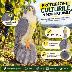 Sperietoare pasari si rozatoare, figurina tip Soim, 40x17.5x17 cm