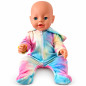 Papusa interactiva, 45 cm, ochi mobili, face pipi, plans cu lacrimi, accesorii incluse, hainute multicolore