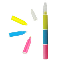Marker UV invizibil permanent 3 in 1, rosu, verde, albastru