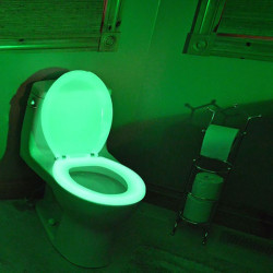 Capac de WC fosforescent, lumineaza verde in intuneric, soft close