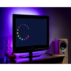 Kit banda LED pentru iluminare TV, alimentare USB, cu telecomanda, lungime 2 m