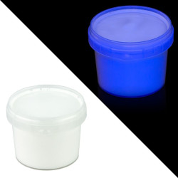 Vopsea invizibila fluorescenta reactiva UV, transparenta albastra