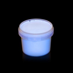 Vopsea invizibila fluorescenta reactiva UV, transparenta alba