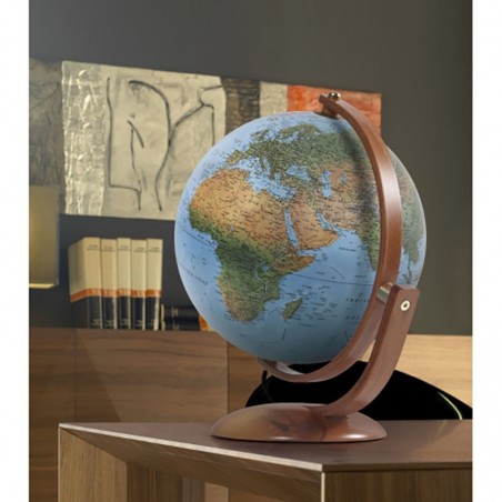 Glob geografic iluminat Maximus, 37 cm, harta fizica si politica, rotire 2 axe