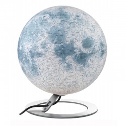 Glob Luna National Geographic, iluminat, 30 cm, detalii topografice