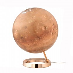 Glob iluminat planeta Marte, 30 cm, baza cupru, National Geographic